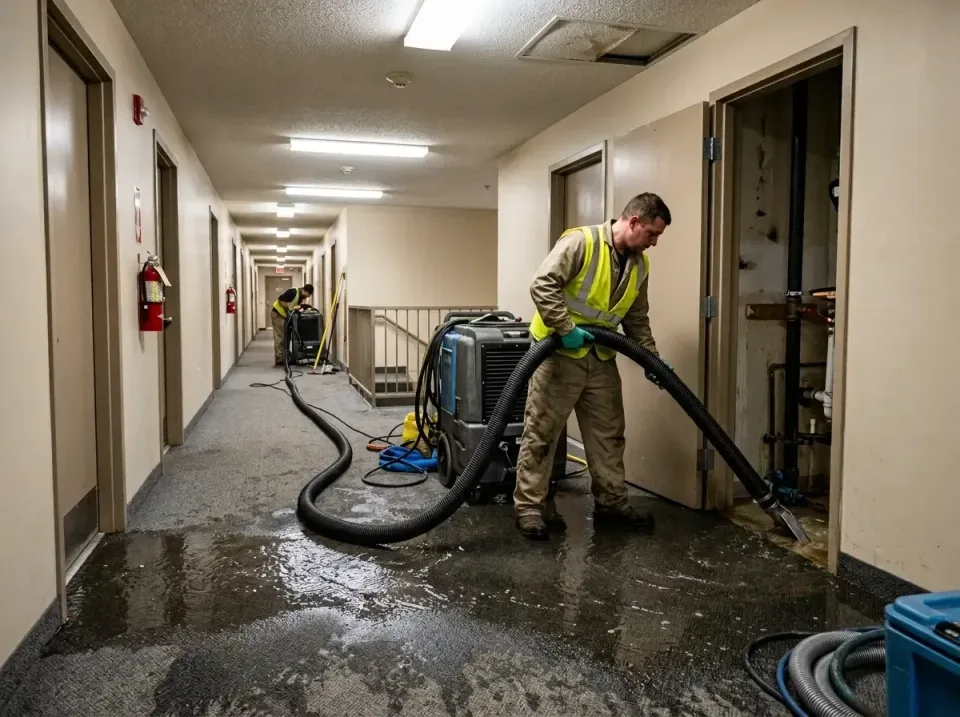 multi-unit-apartment-hallway-f-005 — frequently asked questions, Emergency Burst Pipe Water Extraction & Removal in Summervi…